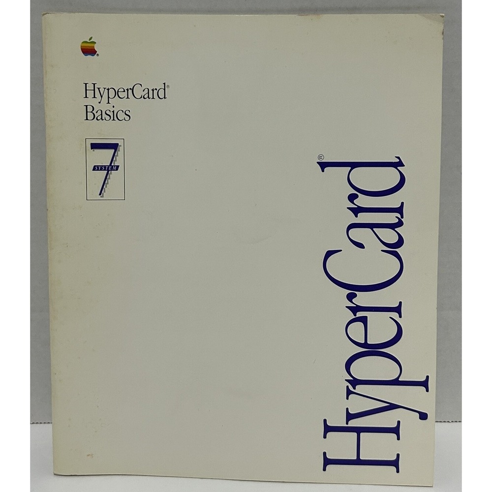 Macintosh Hyper Card Basics System 7‎ Guide 1990 Macintosh Collector Vintage
